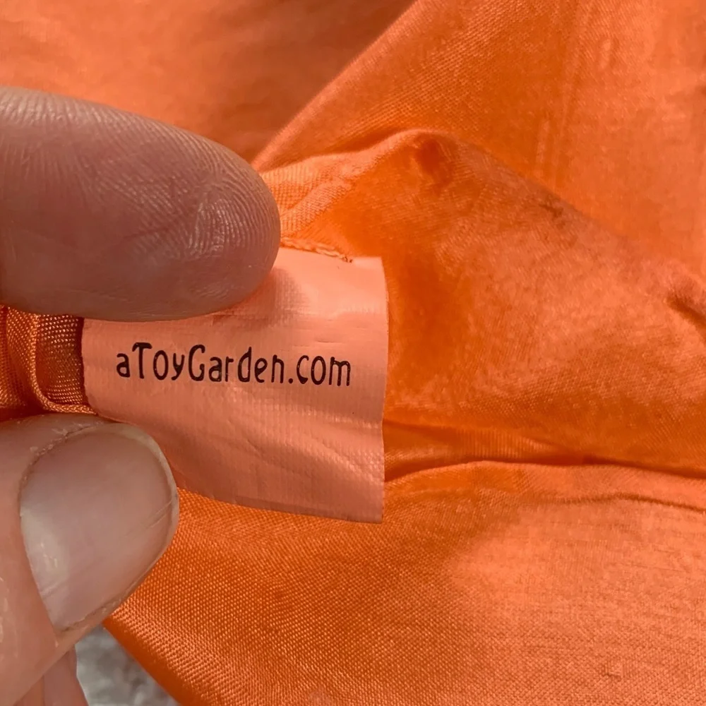 Coral/ orange solid silk scarf